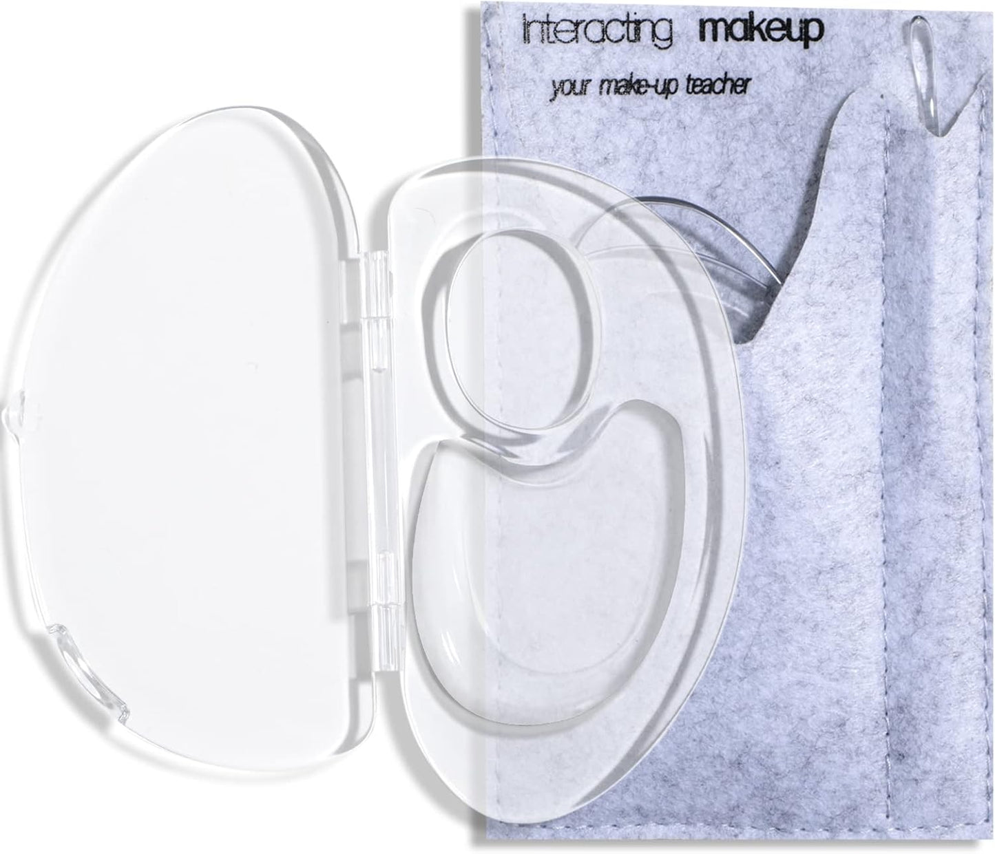 BS-MALL Makeup Mixing Palette Acrylic Mixing Tray with Spatula Artist Tool for Mixing Cosmetic/Nail Polish/Pigment Blending