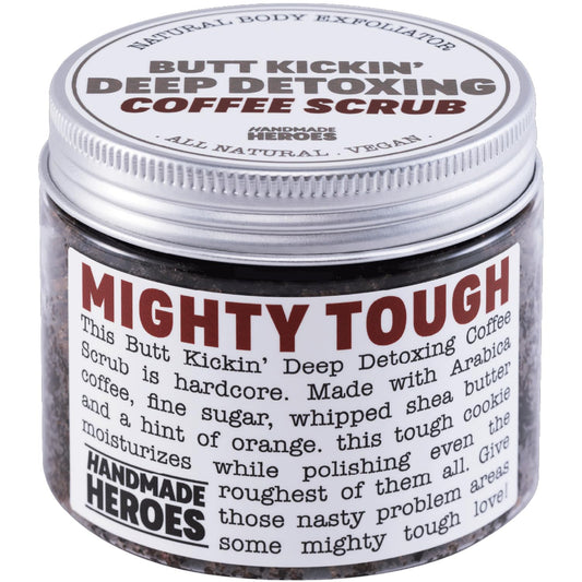 Coffee Scrub Foot & Body Exfoliator Infused with Vitamin E and Orange Peel Natural Exfoliating Sugar Body Scrub for Toning Cellulite Skin Care by Handmade Heroes