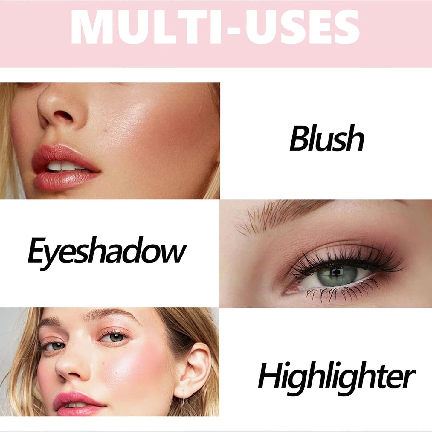 8 Colors Blush and Highlighter Palette, 2-in-1 Contour Makeup Palette, Lightweight, Blendable, Natural Radiance, Face Palette Holiday Gift Set for Women