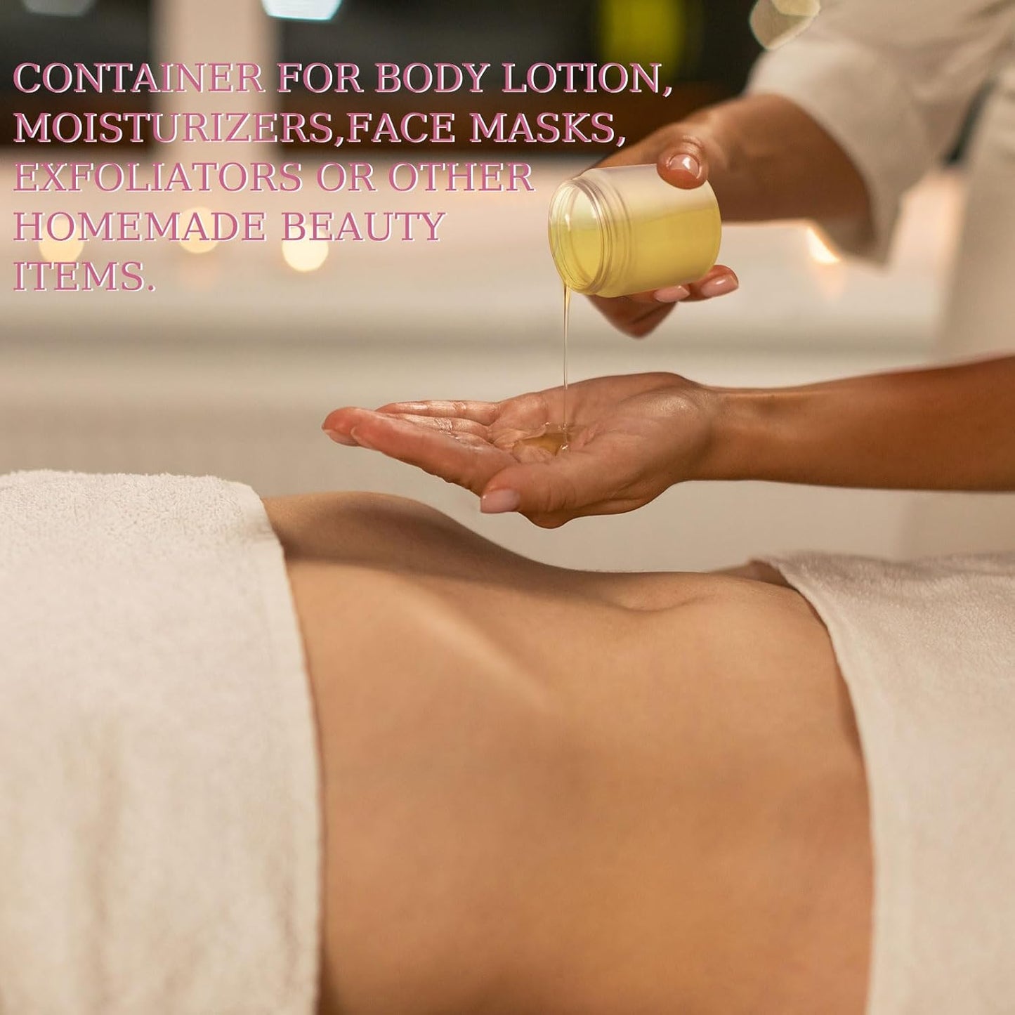 Geiserailie 10 Pieces Glass Cosmetic Containers Empty Sample Jars with Leak Proof Lids Makeup Sample Containers for Lotion Cream Cosmetic (100 Gram)