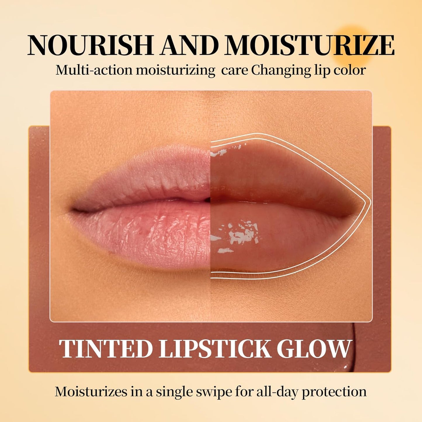 2Pcs Honey Lipstick Tinted Lip Balm, Deep Moisturizing Honey Lip Balm, Nourishing and Hydrating Lip Gloss, Black and Pink honey Hydrating Lipstick for Women