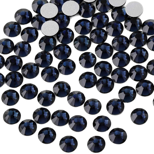 beadsland Flat Back Crystal Rhinestones Round Gems for Nail Art and Craft Glue Fix,Montana (1.3-1.4mm) SS3/1440pcs