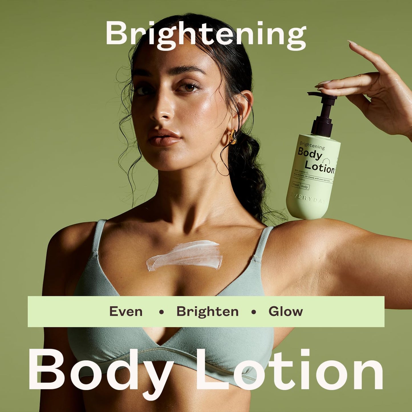 frank body Brightening Body Lotion | Evens Tone, Brightens Dark Spots & huperpigmentation | Vitamin C, Kakadu Plum & Vitamin B5 | Bamboo & Camellia Scent | Vegan & Cruelty Free | 250ml / 8.45 fl oz