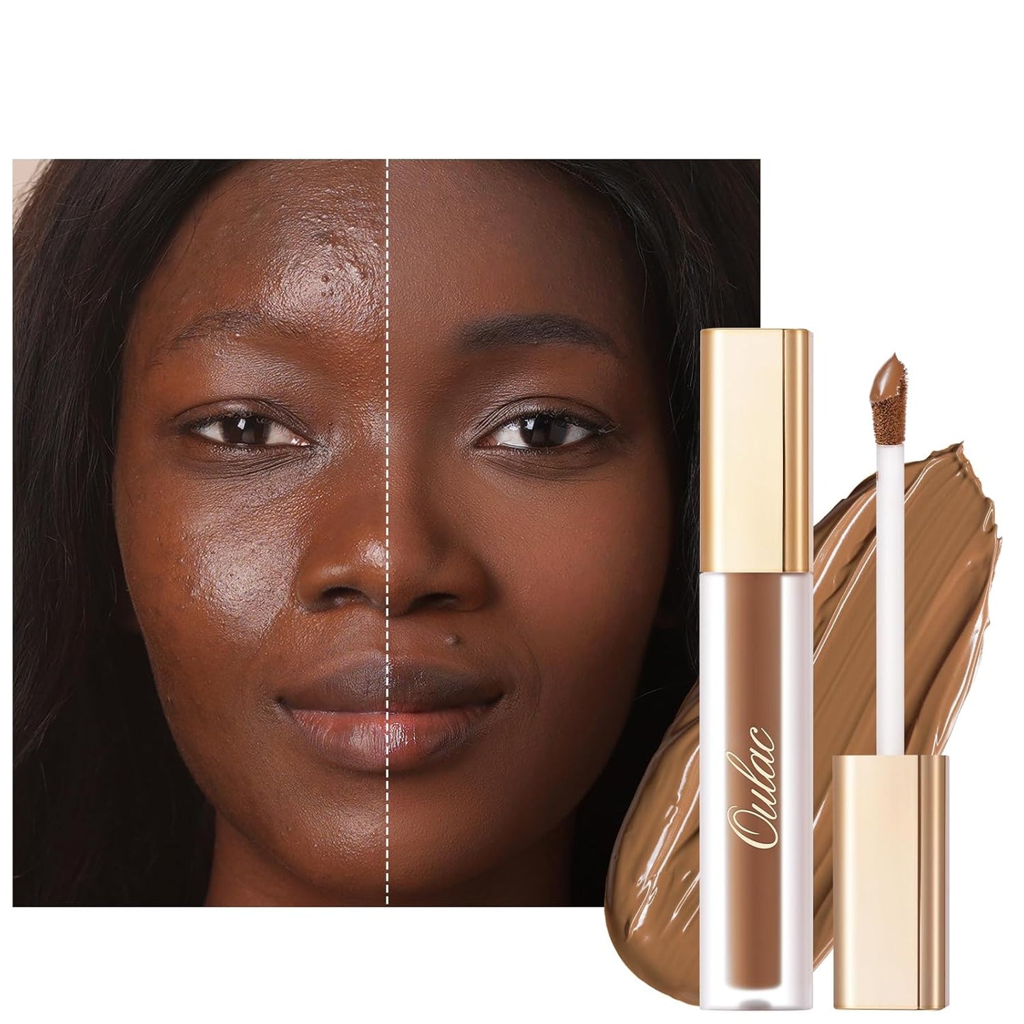 Oulac Concealer Full Coverage, Concealer Stick for Dark Circles, Hydrating Concealer Infused with Hyaluronic Acid, Lightweight, Long Lasting, Vegan Concealer 3.8ml, Shade: W9 Deep