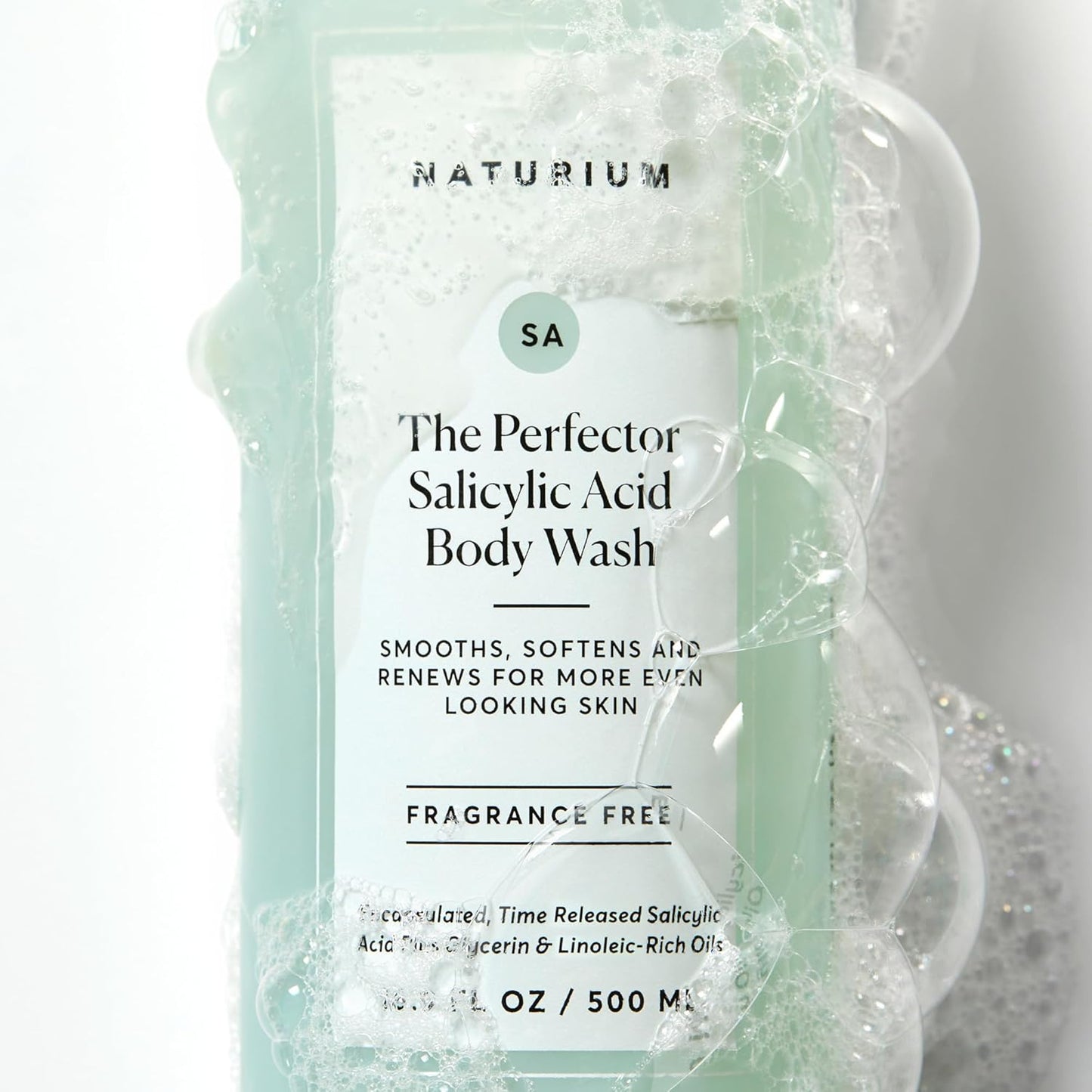 Naturium The Perfector Salicylic Acid Body Wash, Gentle & Smoothing Cleanser, 16.9 oz
