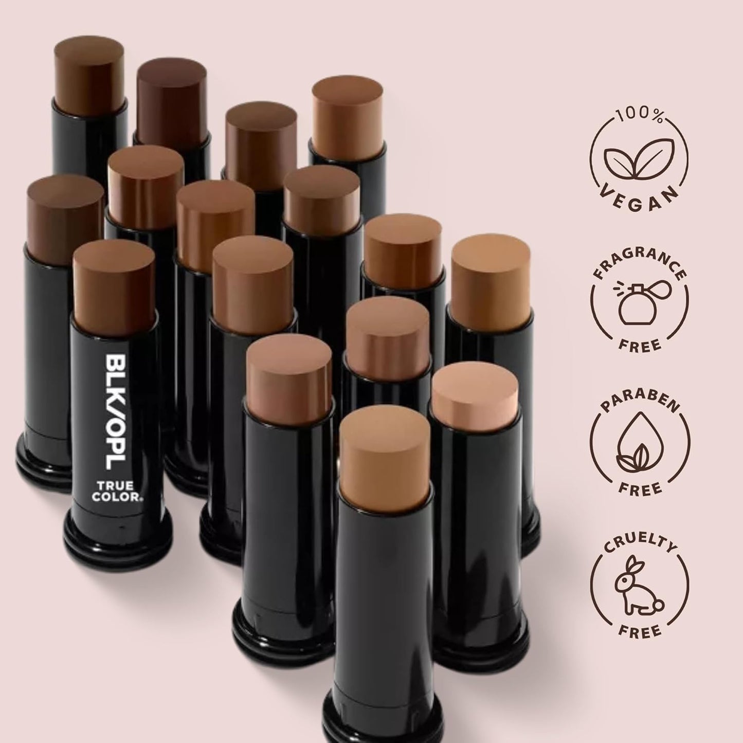 BLK/OPL Skin Perfecting Foundation Stick, SPF 15 Buildable & Blendable Face Foundation Makeup with Matte Finish - Full Coverage, Color Correcting & Sculpting - Hypoallergenic (Sierra Slay)