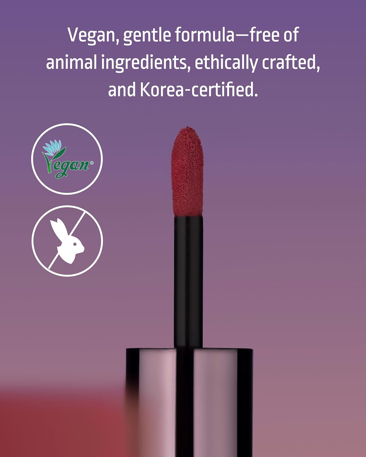 HEVVYMAKEUP Blurring Effect Lip Tint - Airy Velvet Matte Lips - Vegan, Longwear, Vibrant, Buildable Creamy Soft Texture - Korean Lip Makeup, Bite Me, 0.13 fl.oz.