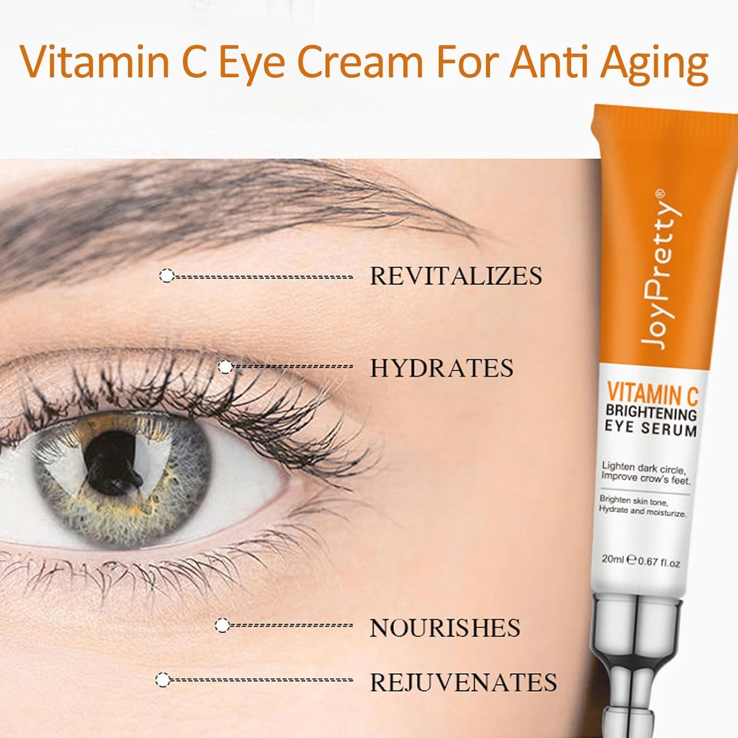 Eye Cream For Dark Circles, Vitamin C Eye Cream For Dark Circles And Puffiness, Anti Aging Eye Cream For Reduce Fine Lines, Wrinkles, & Dark Circles, Under Eye Cream For Puffiness And Bags (01)