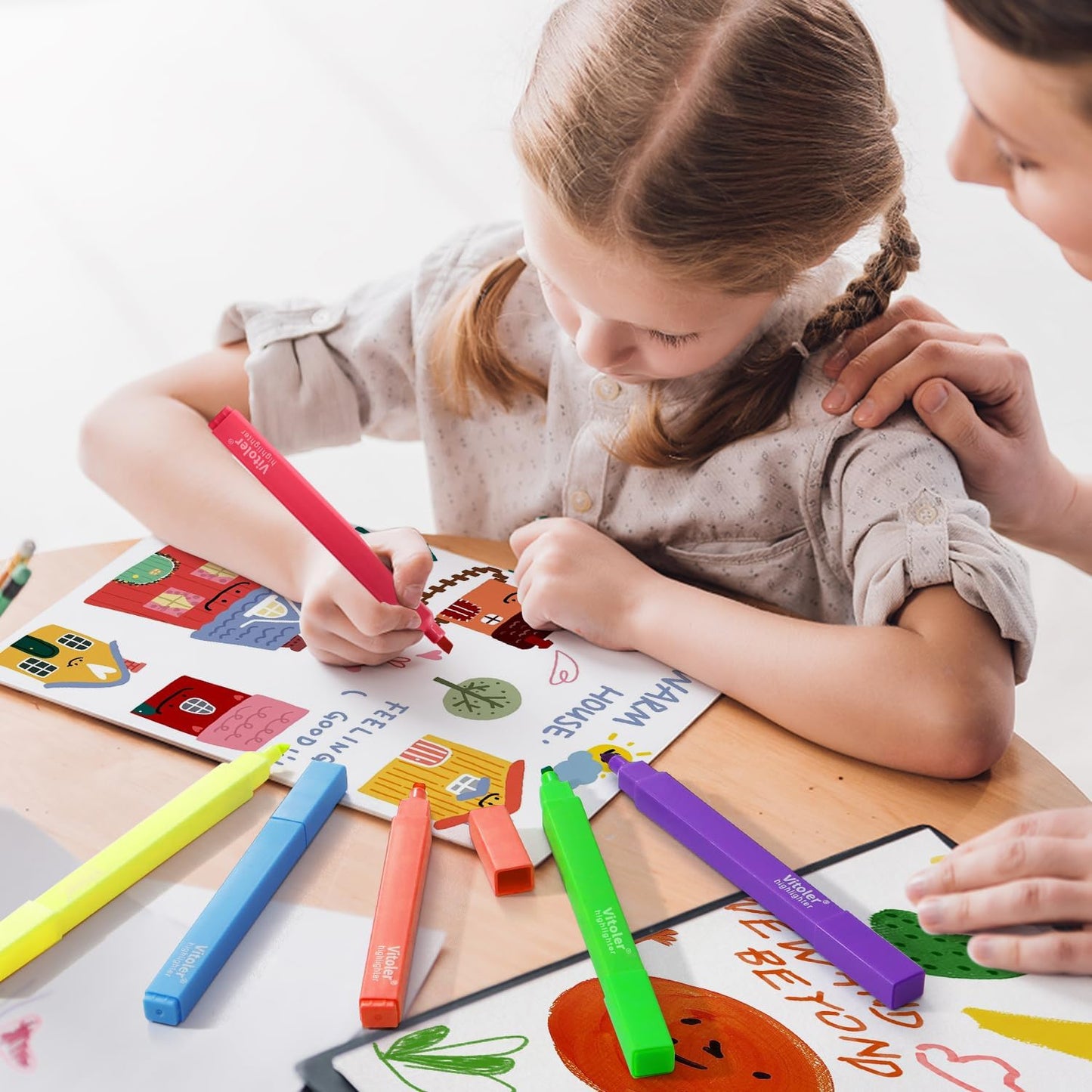 Aesthetic Highlighters, 8 Pack Assorted Colors,Pastel Highlighters Set, Bible Journaling Highlighter for Marker, Colored School Supplies