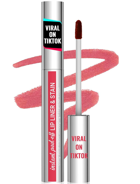 iMethod Natural Long Lasting Lip Stain Peel Off - Waterproof Stay On All Day, Transfer-Proof, Highly Pigmented, Instant Peel Off Lip Stain Color, Nude Pink