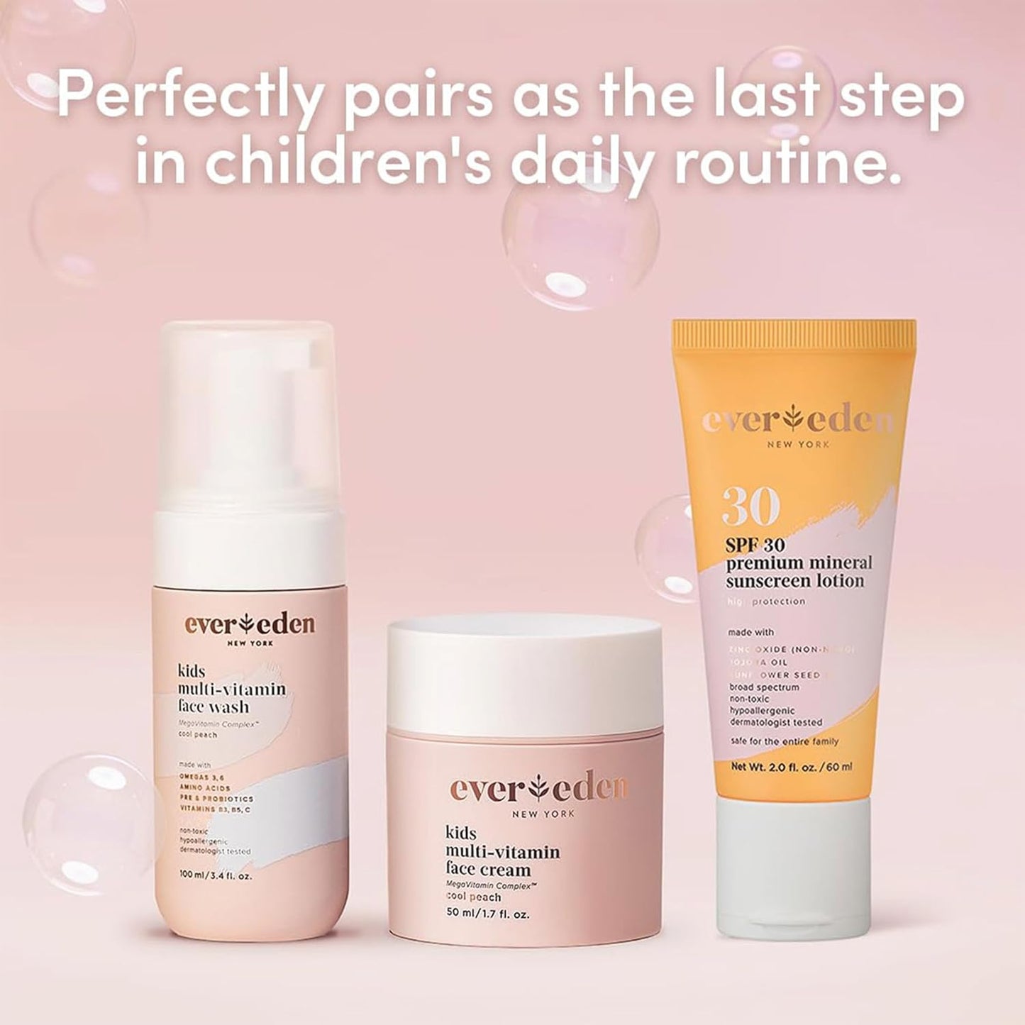 Evereden Premium Mineral Sunscreen SPF 30: Baby-Safe Whole-Family Mineral Sunblock Kids Love - Non-Nano Kids Sunscreen for Year-Round UVA & UVB Protection -Safe & Reef-Friendly - FSA Eligible