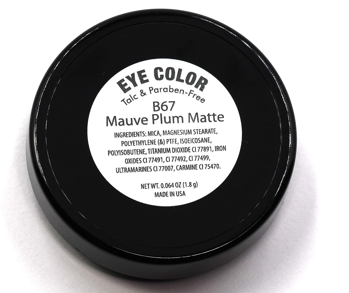 Mauve Plum Matte Satin Velvet Pink Rose Purple Red Opaque Pressed Powder Single Vegan Eyeshadow; Talc, Paraben & Cruelty Free