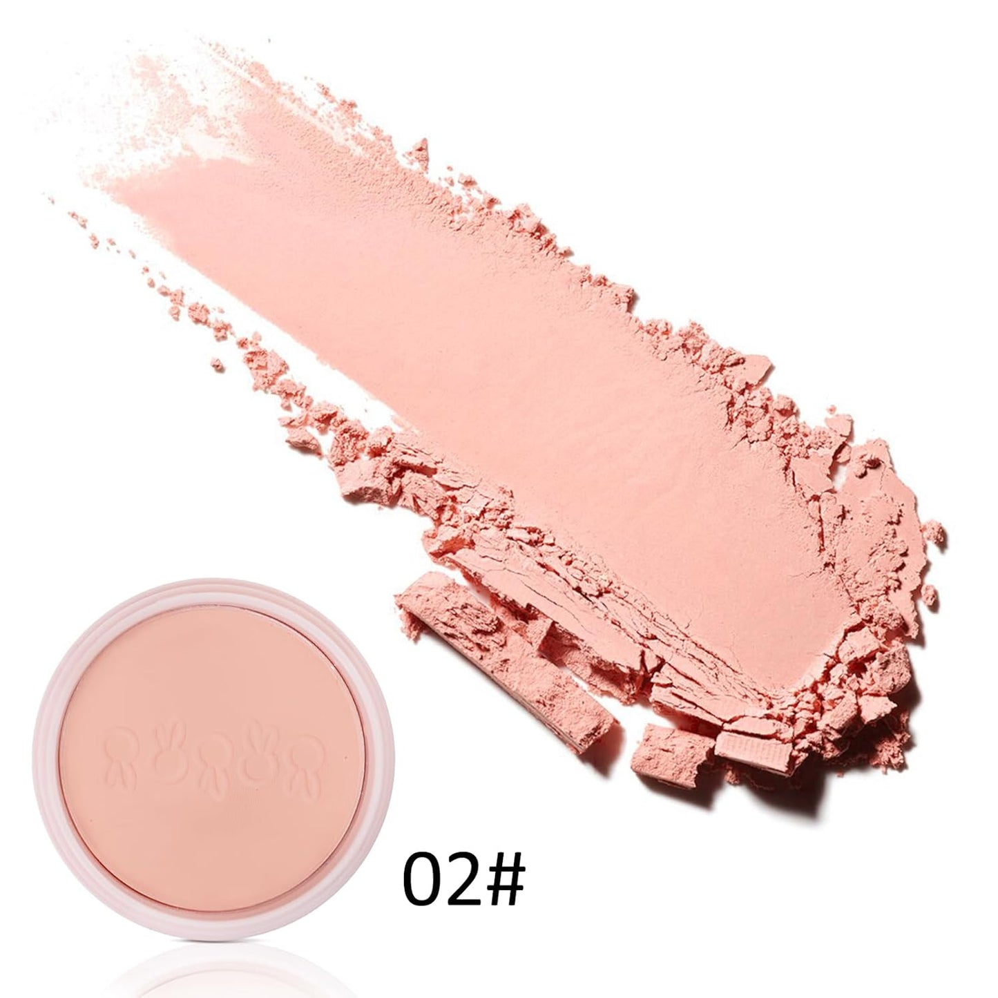 Boobeen Blush Compact for Face, Matte Baked Cream Blush Cheeks Powder Palette Buildable Lightweight Blusher Powder Makeup for a Radiant, Natural Glowing, with Puff