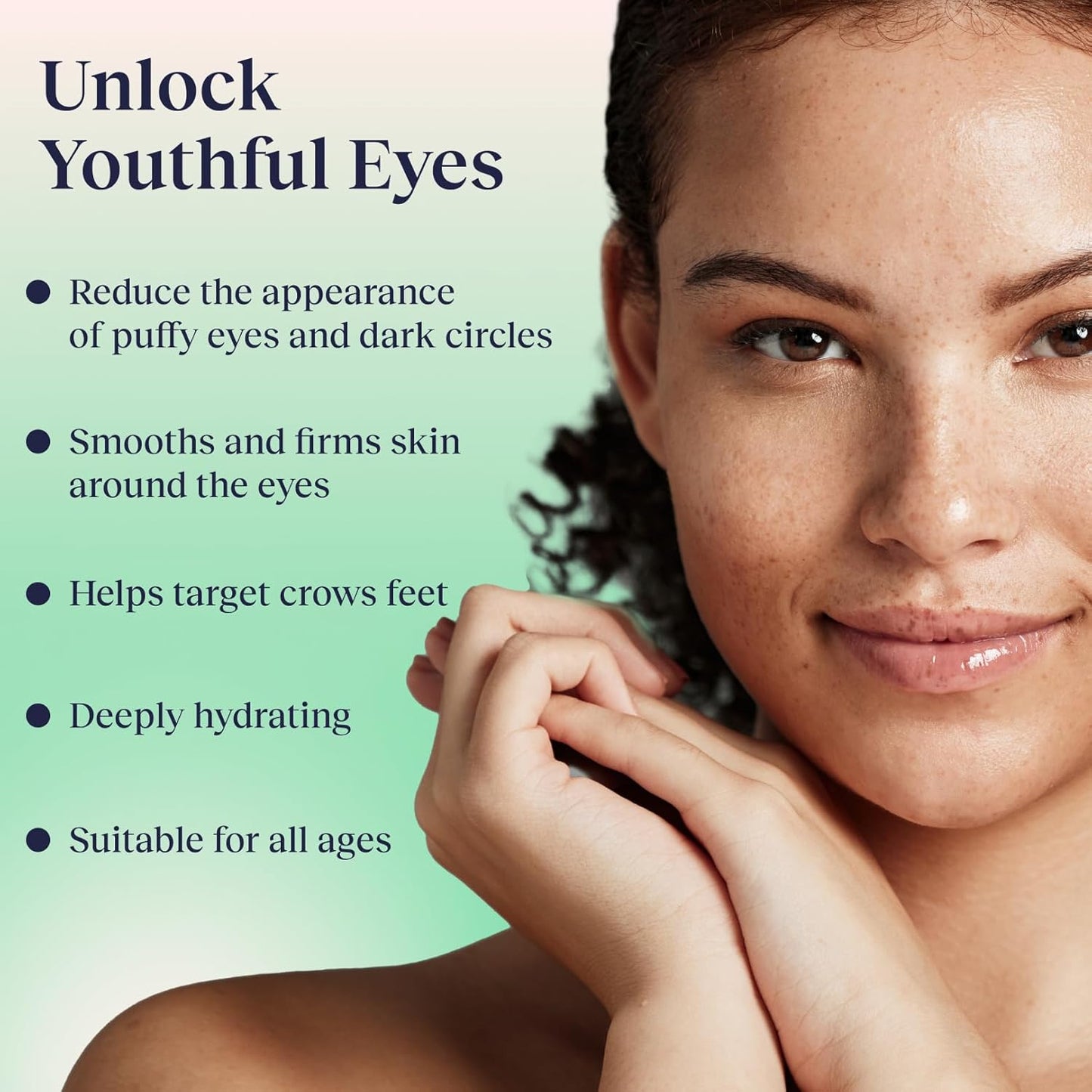 Caffeine Eye Cream for Dark Circles Puffiness and Wrinkles - Fragrance Free - Anti-aging Eye Care for Sensitive Skin - Made in the USA for Men and Women - 1 Oz