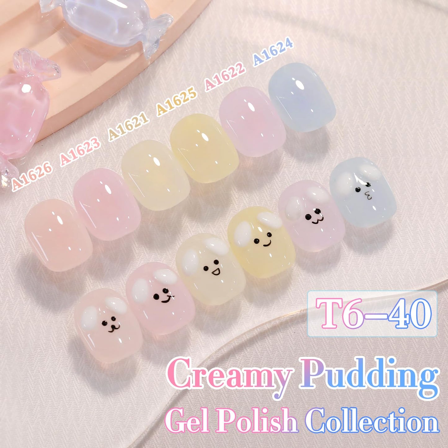 Double Rhythm 0.50 OZ Translucent Gel Polish Same Color Same Bottle Sheer Pastel Neutral Natural Milky 15 ML Jelly UV Nail Art DIY at Home (Purple-A1622)