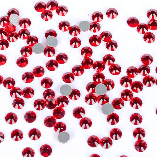 1440Pcs Siam Crystal Rhinestones,Glass Flatback Rhinestones Small Gemstones for Nail Face Makeup Art Crafts Clothes Decoration -(SS10,2.8mm,Siam)