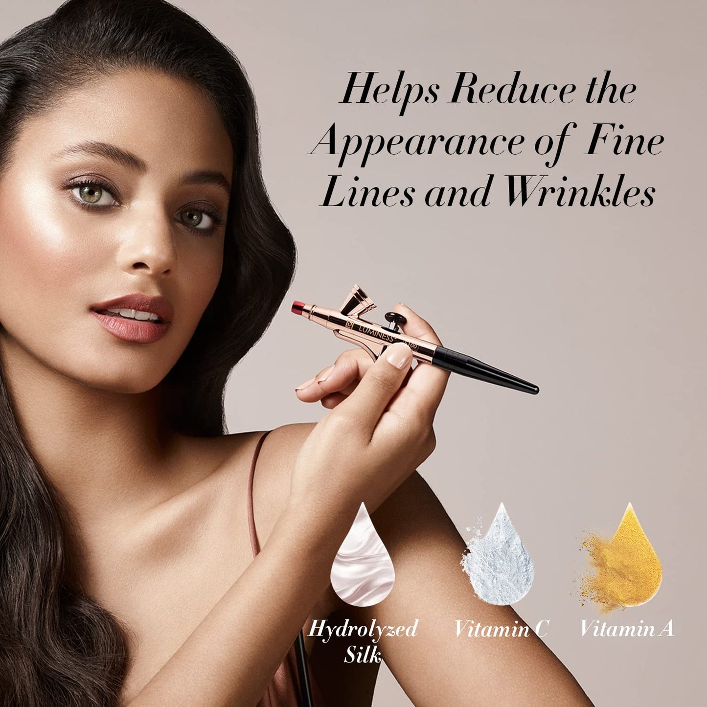 Luminess Air Silk 4-In-1 Airbrush Foundation- Foundation, Shade 160 (.5 Fl Oz) - Sheer to Medium Coverage - Anti-Aging Formula Hydrates and Moisturizes - Professional Makeup Kit for Cordless Air Brush