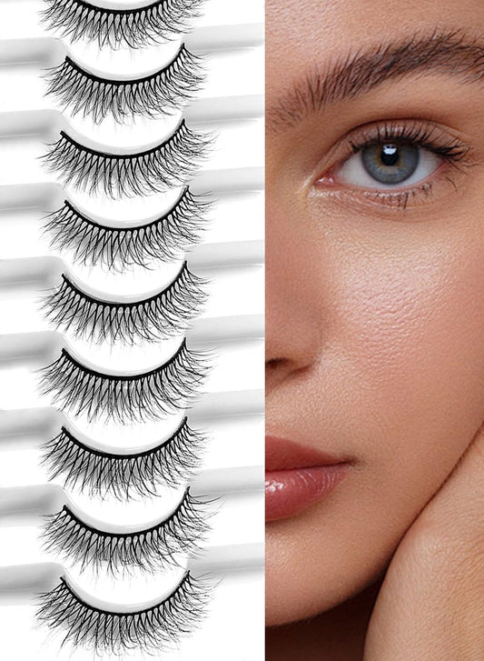 Classic Fake Eyelashes – 5-12mm Lash Extensions – Luxurious Natural Mink Lashes Eyelash Extensions – Comfortable and Easy to Apply – High-End Fiber Lashes for Superior Volume