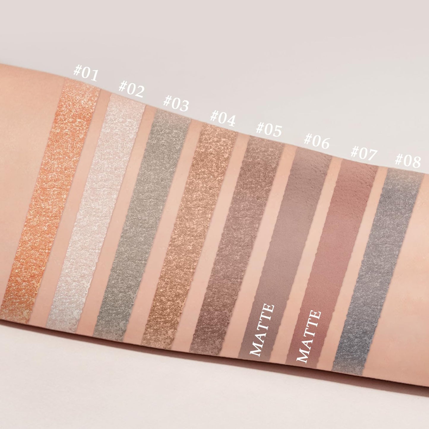 4Pcs Eyeshadow Stick, Cream Eye Shadow Brightener Sticks Set for Eyes, Champagne Pearl Taupe Bronze Cocoa Stone Putty Smoky Amethyst Shimmer Matte Pencil Eye Eye Liner Makeup Waterproof (4PCS A)