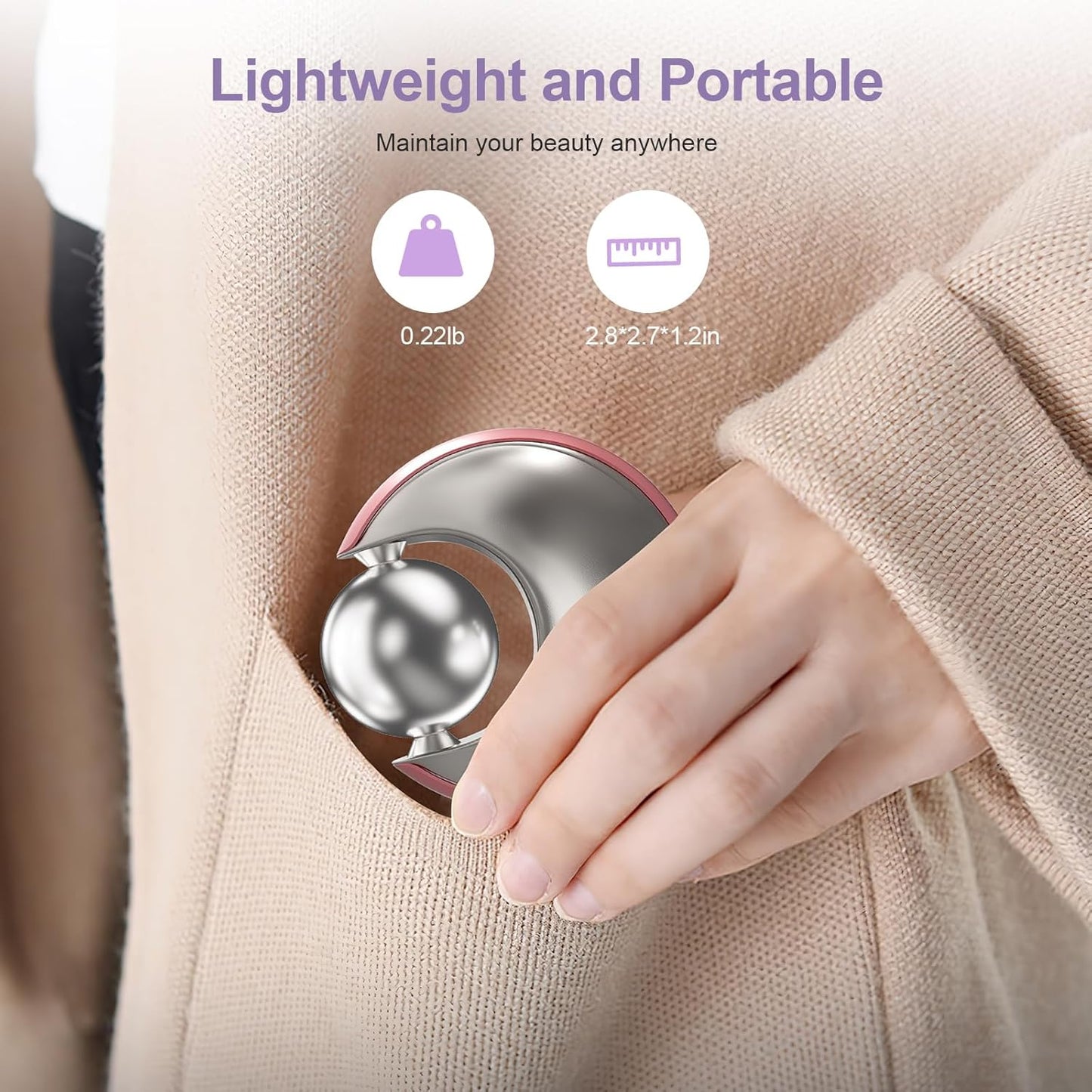 Facial Roller for Puffy Eyes, Ice Globes for Face 360° Rotating Eye Cream Applicator Tool Ice Roller for Face and Eyes, Durable Cold Facial Globes for Skin Care Pink