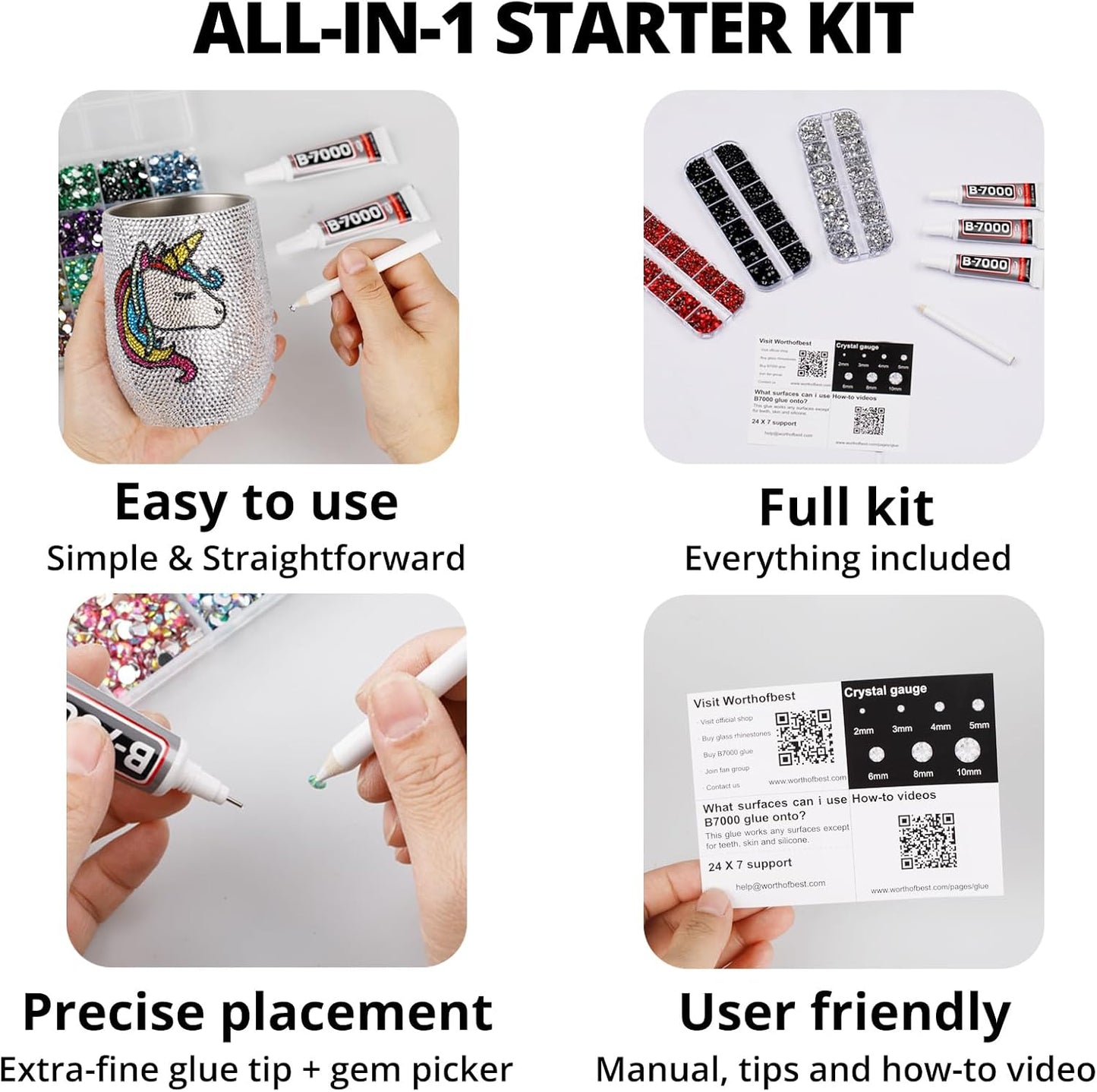 6000Pcs Red Rhinestones for Crafting Bedazzling with b-7000 Jewelry Glue, Resin Flatback Crystals Diamonds for Crafts Clothing Clothes Shoes Decoration, Flat Back Gems Different Sizes