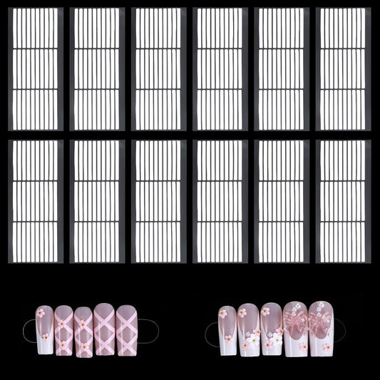 360 PCS Double Sided Tape for Nails, 12 Sheets Double Sided Press on Nail Tape, Nail Tape for Nail Art, Double Sided Nail Display Strip for Nail Packaging Nail Storage Nail Display Nail Salon Supplies