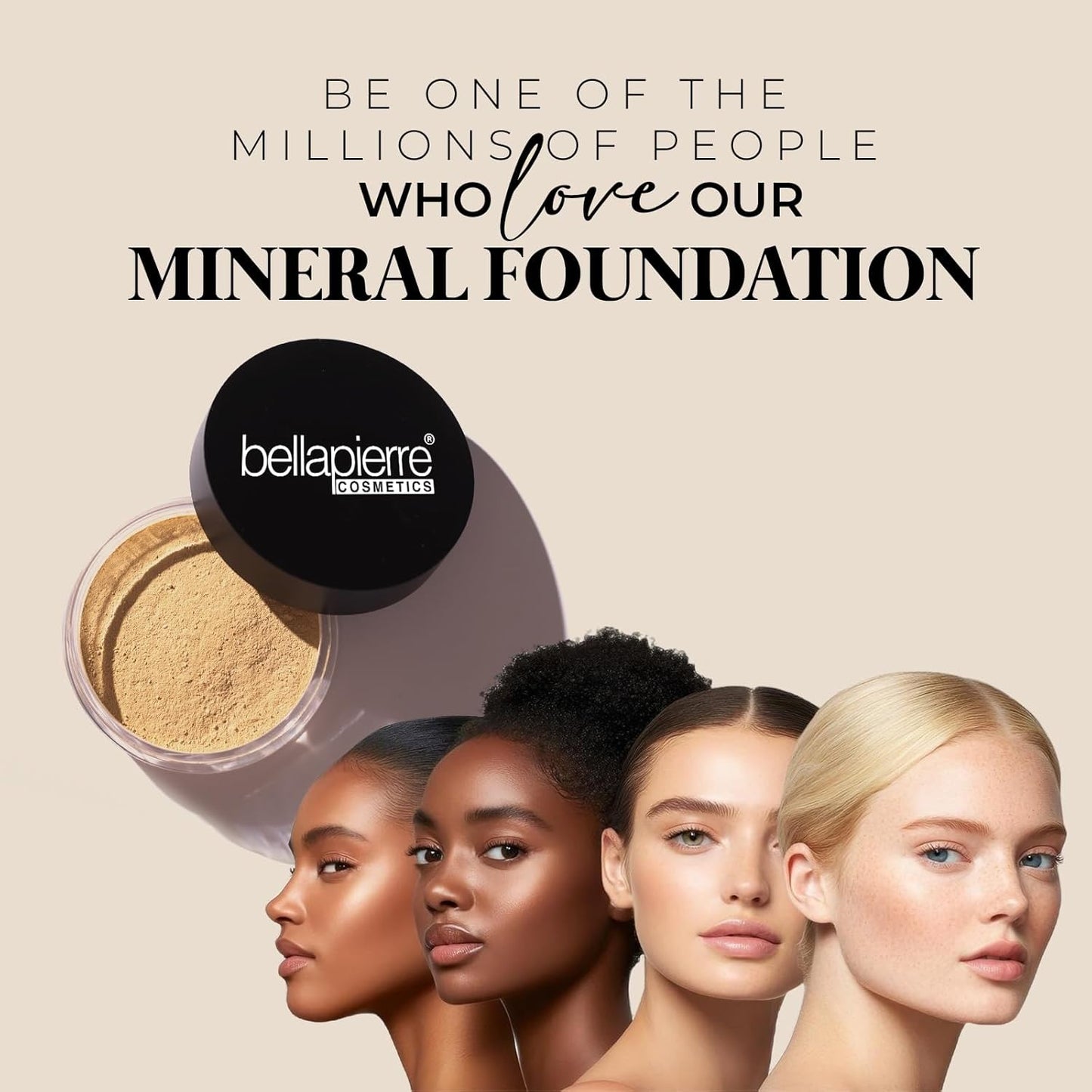 Bellapierre Mineral Foundation SPF 15 – Loose Powder Foundation, Full Coverage Mineral Makeup with Matte Finish – Vegan, Cruelty Free, Hypoallergenic, Oil & Talc Free – 0.32 oz - Latte