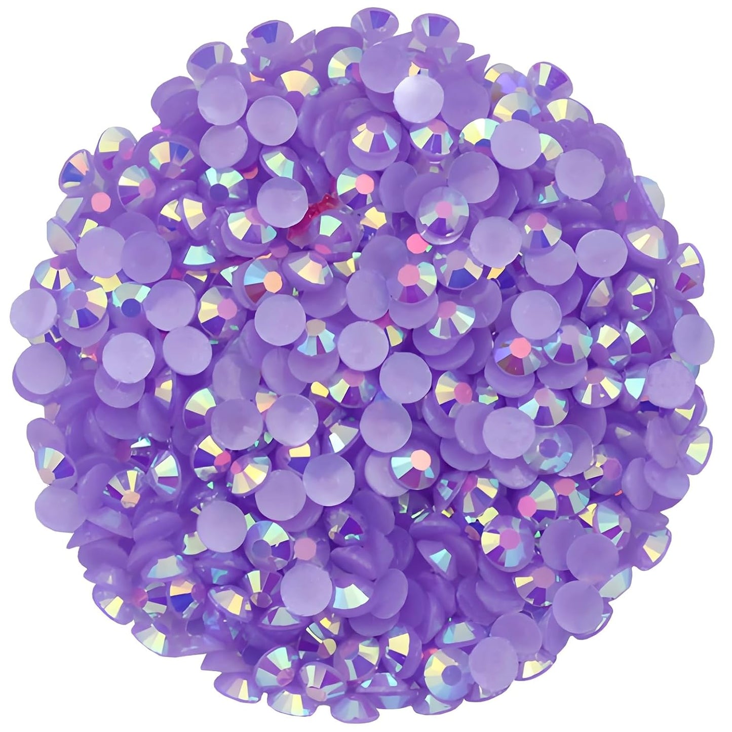 1440 Pcs SS20 5mm Flatback Rhinestones for Nails Art Crafts Glitter Round Shine Gems AB Crystals DIY Clothes Shoes （Purple AB）