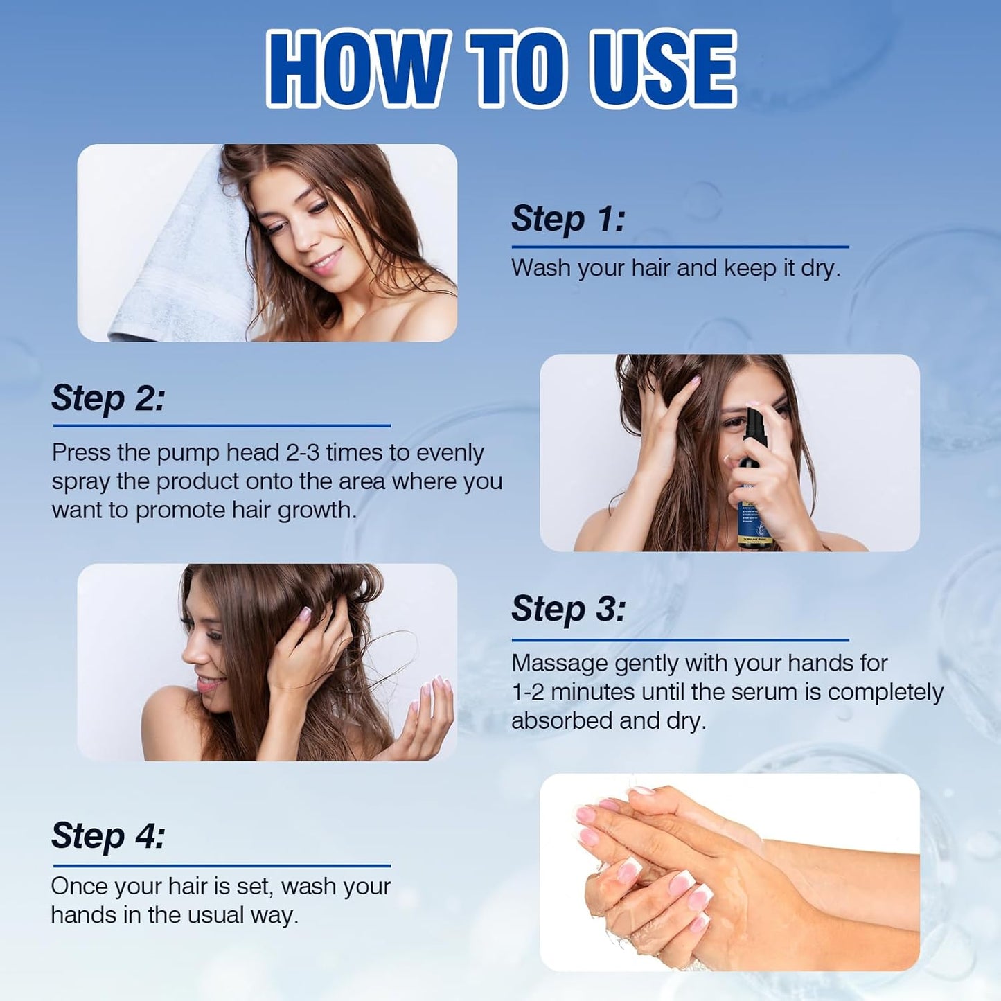 5% Minoxidil for Men and Women Hair Growth Spray Serum Minoxidil Biotin for Hair Beard Growth Prevent Hair Loss for Thicker Longer Fuller Healthier Hair 3 Bottles of 2oz