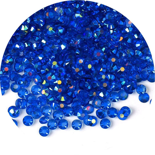 720 Pcs SS30 6mm AB Flatback Rhinestones for Nails Art Crafts Transparent Glitter Round Gems Crystals DIY Clothes Shoes(Clear Sapphire AB)