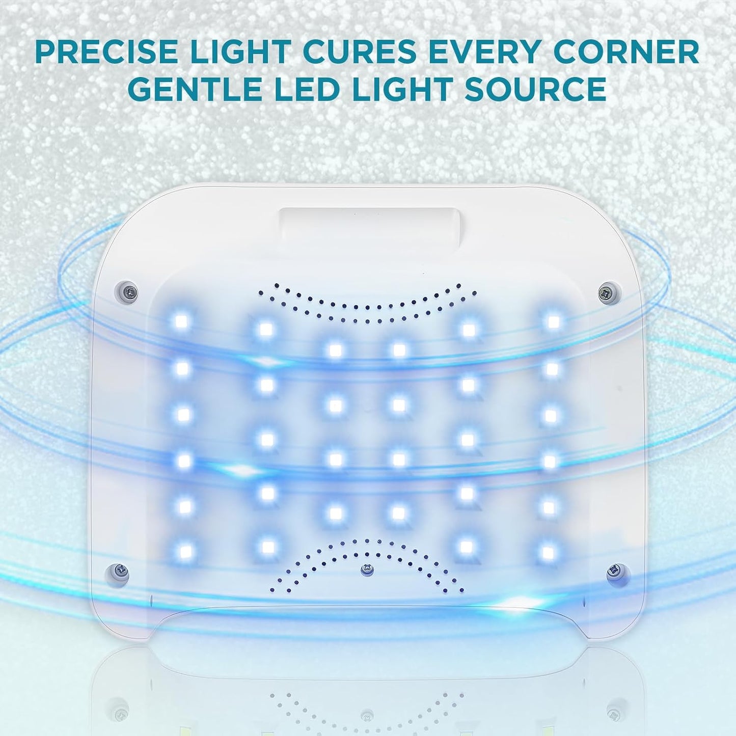 Cordless Nail Lamp, Rechargeable UV Nail Lamp for Gel Nails, LED Nail Lamp with 4 Timer Modes, Gel Nail Light Decorate with Sparkling Nail Rhinestones Diamond (Sparkly Blue Diamond)