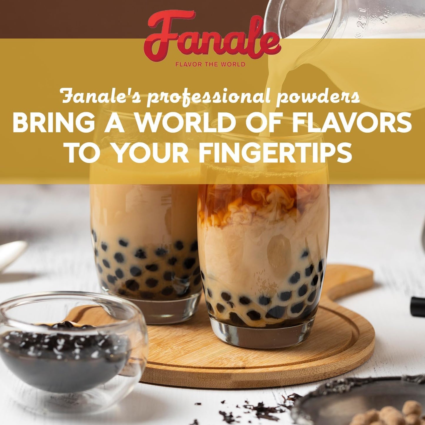 Fanale Premium Lavender Bubble Tea Flavoring Powder | Perfect for Baking, Smoothies, Desserts and Drinks | Instant Flavoring Powder for Boba Milk Tea - 2.2 Pounds (Pack of 20)