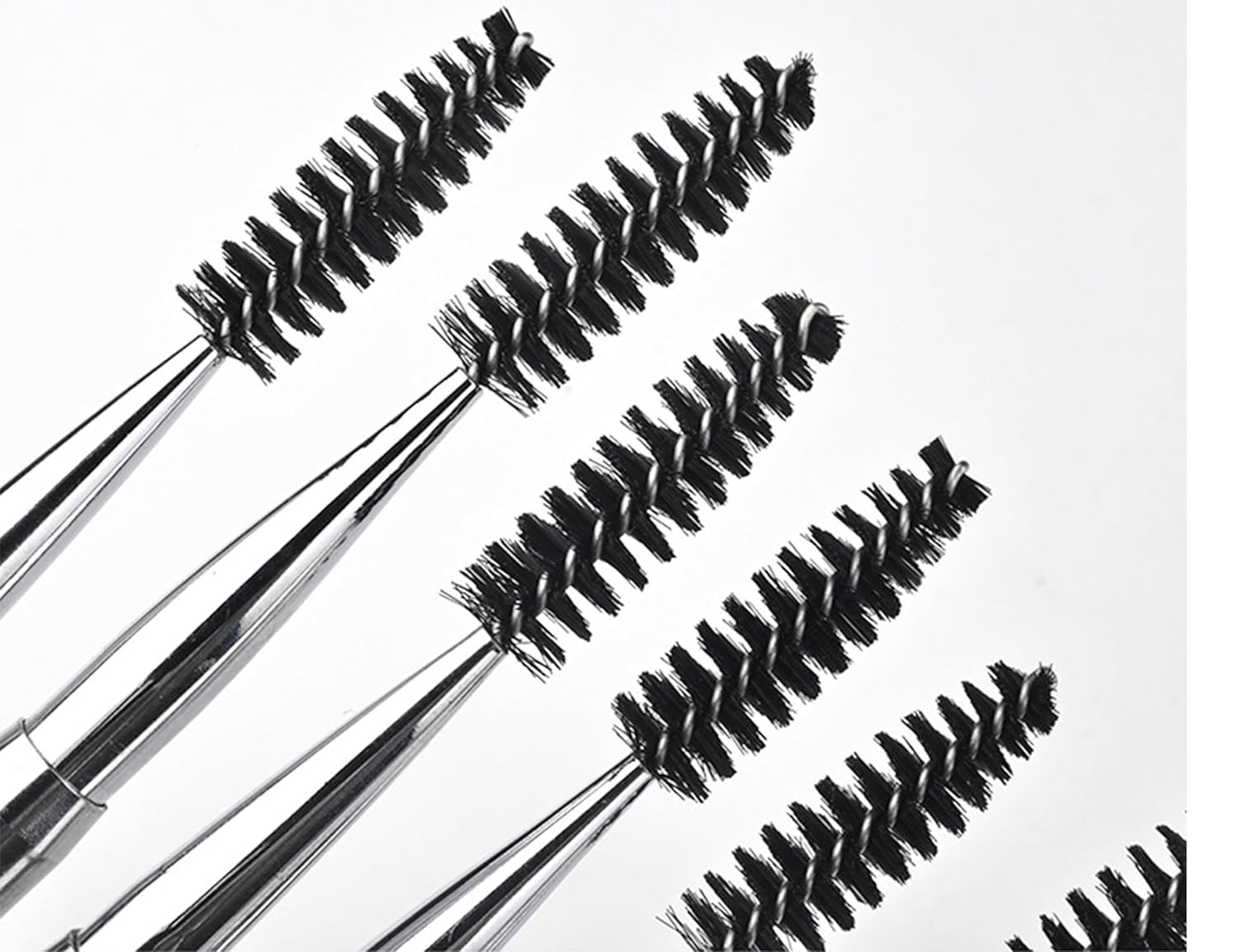 2PCS Mascara Brushes Eyebrow Eyelash Brushes Mascara Wands Applicators Eye Brushes Portable Cosmetic Brushes with Cap Spoolies Brushes for Eyelash Extensions and Eyebrows, Pink