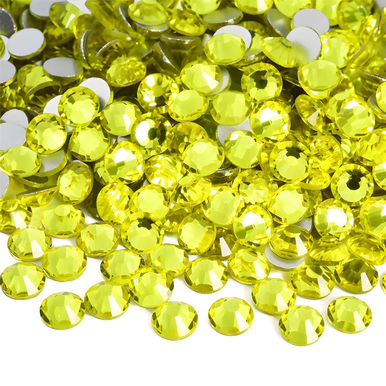 Flatback Rhinestones Round Gems for Nails Art and Crafts 620Pcs SS30 6mm Glitter Crystals Stone DIY Bags Clothes Shoes (Citrine)