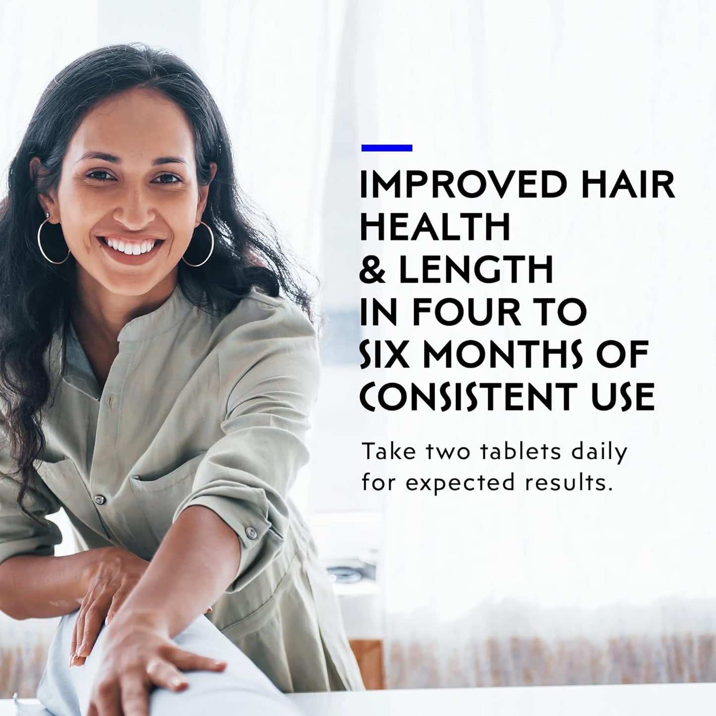 Elon R3 Extra Strength for Hair Growth - Supplements for Women to Grow Thicker, Fuller Hair, Advanced Formula with 5000 mcg Biotin Per Serving and Collagen, 60 Count (Pack of 2)