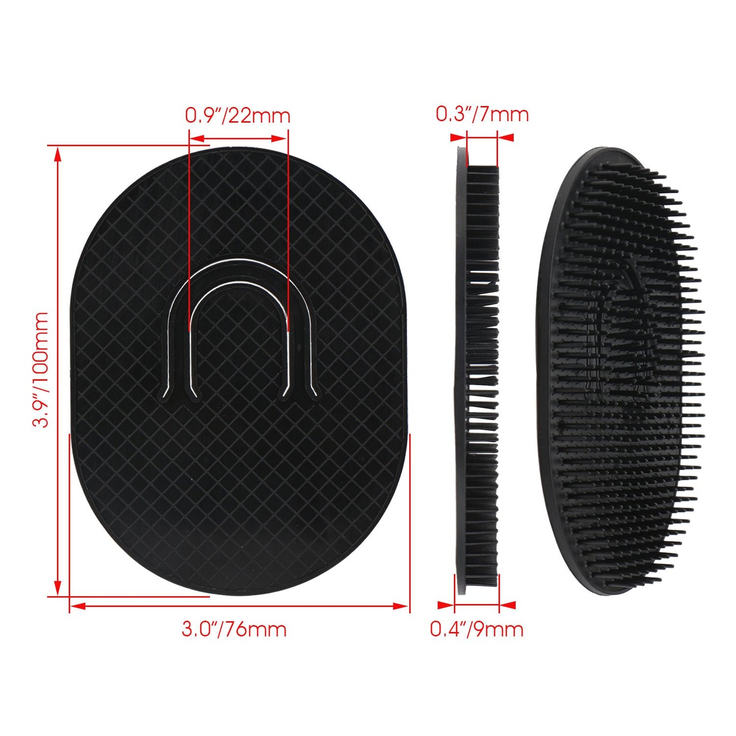 12pcs Palm Brush for Men, Segbeauty Portable Hair Brushes Plastic Beard Comb Shampoo Brushes Pocket Comb Scalp Massage Brush for Travel