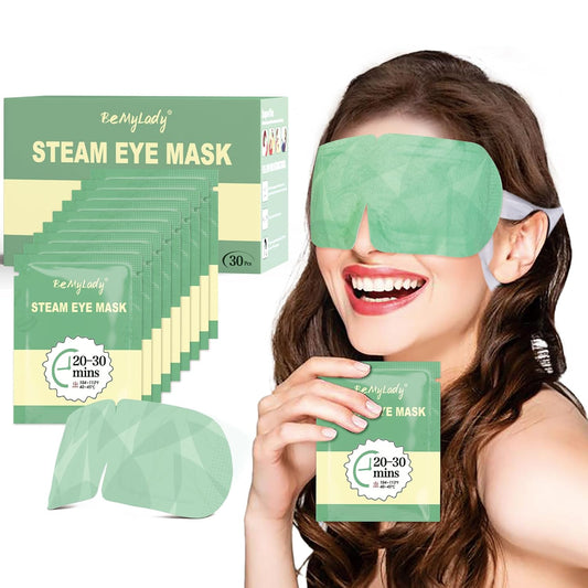 30 PACK Steam Eye Mask for Dry Eyes, Eye Mask Warm Compress 45Mins, Moist Heated Eye Masks forDark Circles Puffiness Eye Bag, Travel Portable Business Office