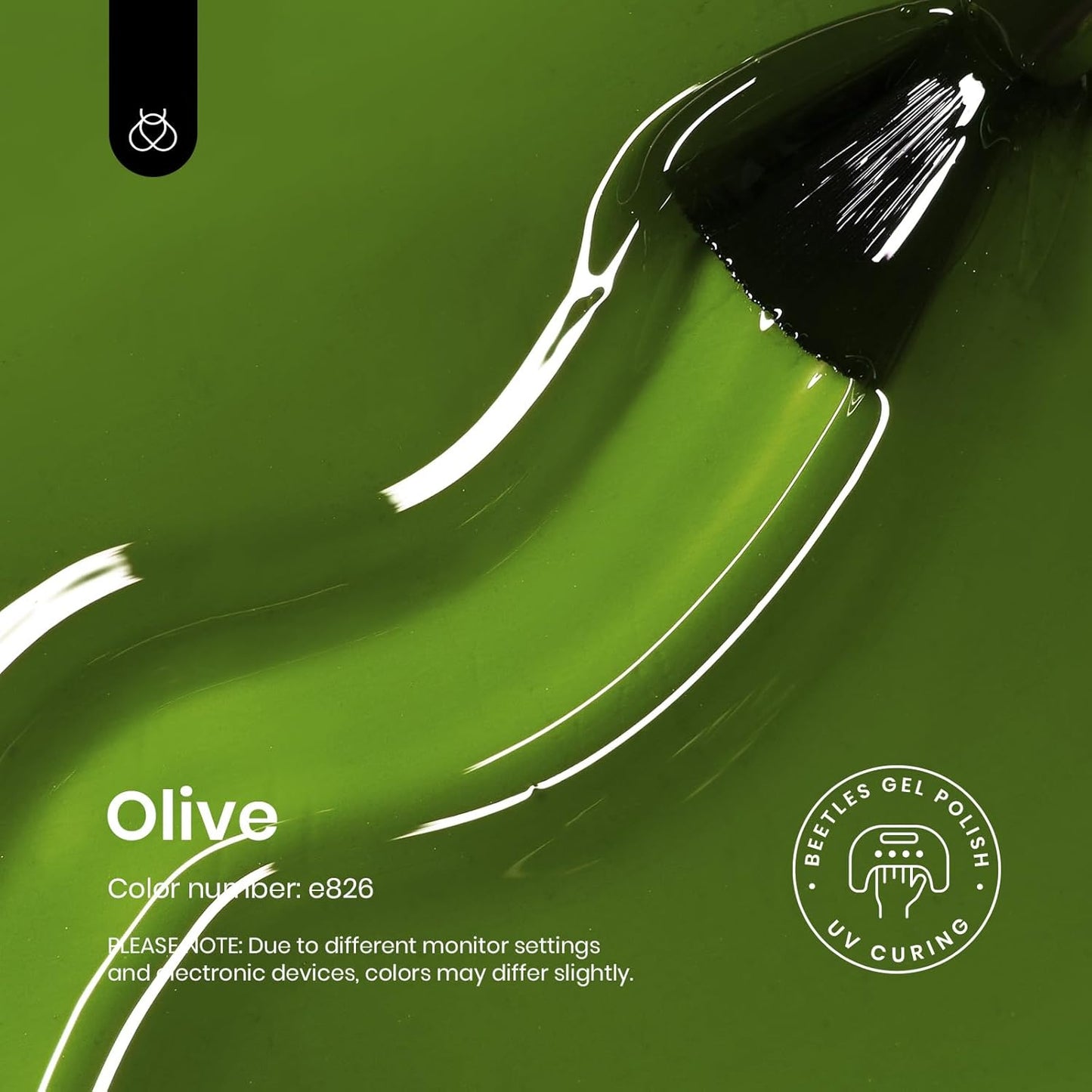 Beetles Green Gel Nail Polish - 15ml Olive Green Natural Jelly Gel Polish Fall Color Sheer Translucent Effect Soak Off UV Nail Art DIY Manicure Gift for Women