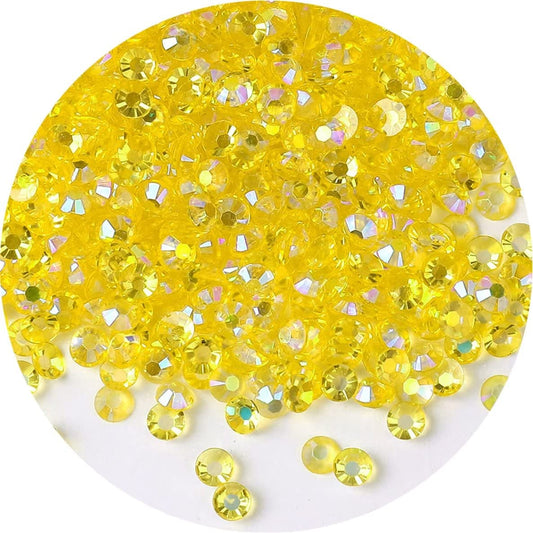 1440 Pcs SS20 5mm AB Flatback Rhinestones for Nails Art Crafts Transparent Glitter Round Gems Crystals DIY Clothes Shoes(Clear Citrine AB)