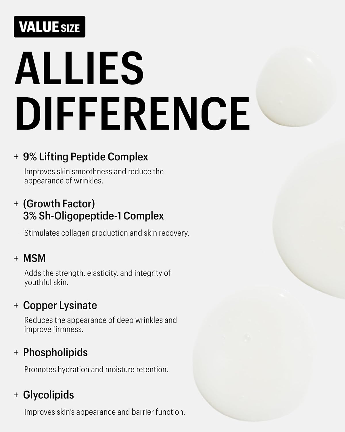 Allies of Skin Jumbo Size Multi Peptides & Growth Factor Collagen Boosting Face Serum | Skin Tightening Anti-Aging Complex with 9% Peptides| Firms Sagging Skin & Visibly Reduces Wrinkles (1.7 oz)