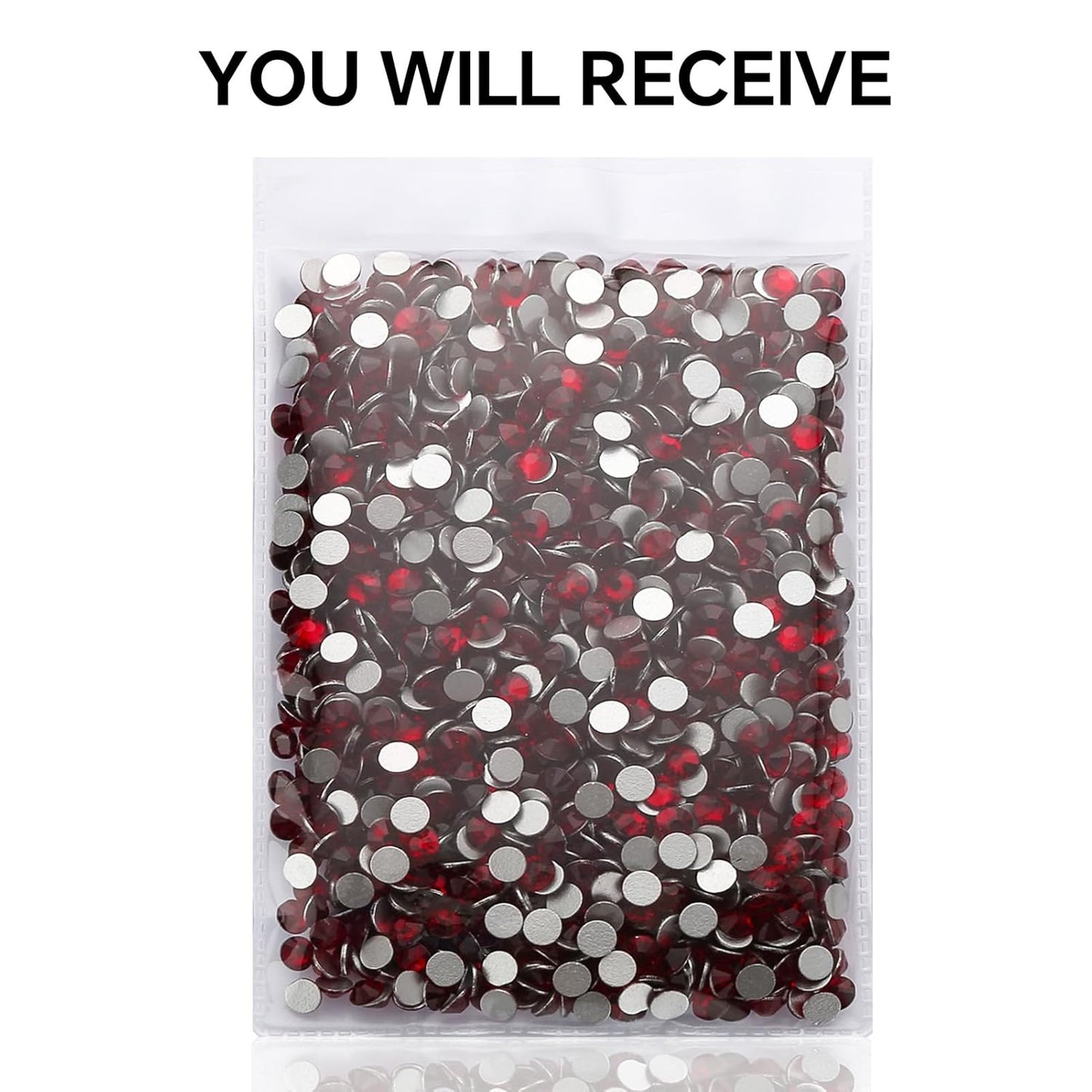 1440Pcs Siam Crystal Rhinestones,Glass Flatback Rhinestones Gemstones for Nail Face Makeup Art Crafts Clothes Decoration -(SS20,4.8mm,Siam)