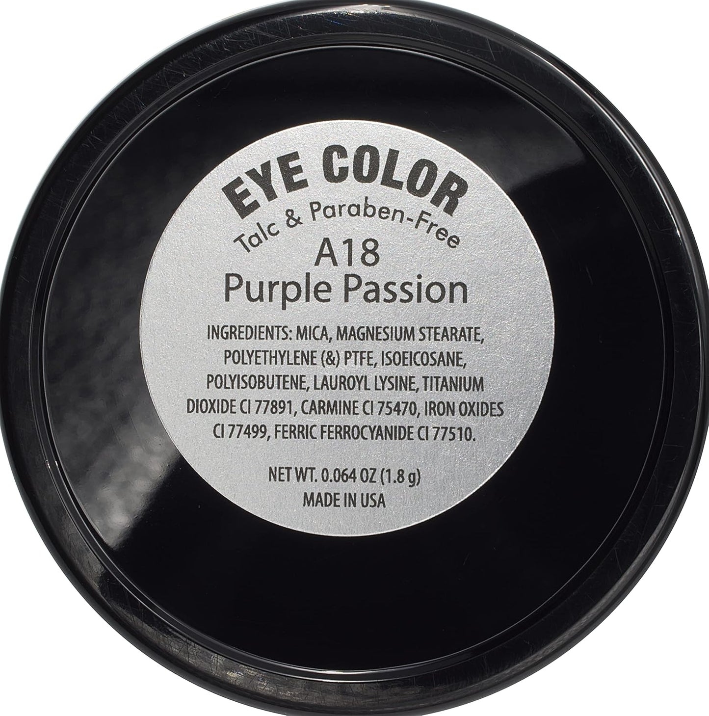 Purple Passion Shimmering Violet Mauve Pressed Powder Single Eyeshadow; Talc, Paraben & Cruelty Free