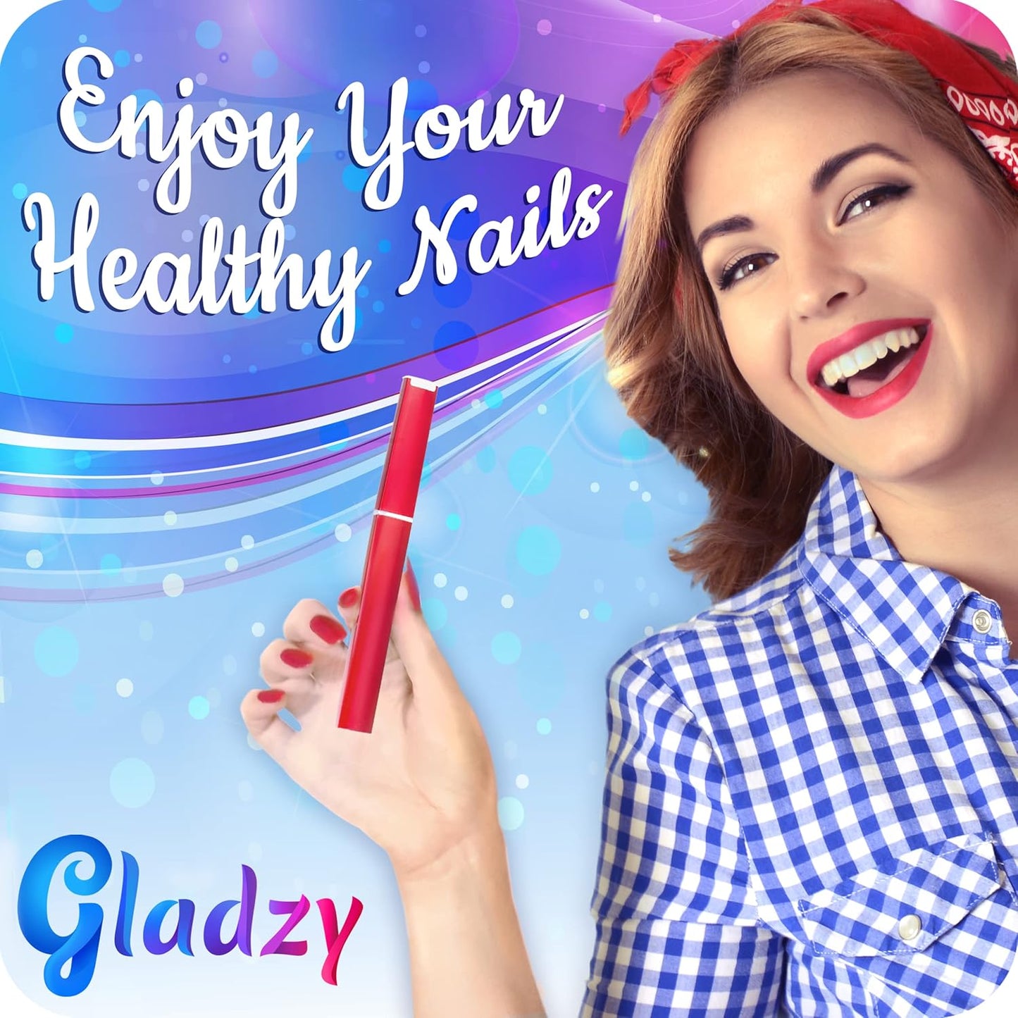 GLADZY Czech Glass Nail File with Case – Double Sided Crystal Nail File for Natural Nails, Dual Grit Coarse & Smooth Sides, Etched Bohemian Glass Manicure Tool, Professional Care, Ethically Made in EU