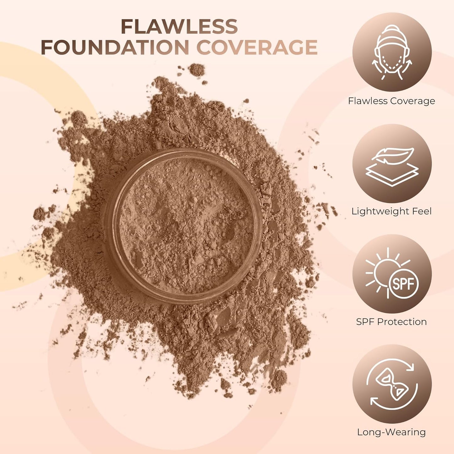 Foundation Powder Refill (COCOA) (1 Ounce Bag) By Sweet Face Minerals, Lightweight Mineral Loose Makeup Powder with SPF 20, Full Coverage Flawless Finish, Talc-free, Cruelty-Free, Refillable Pouch