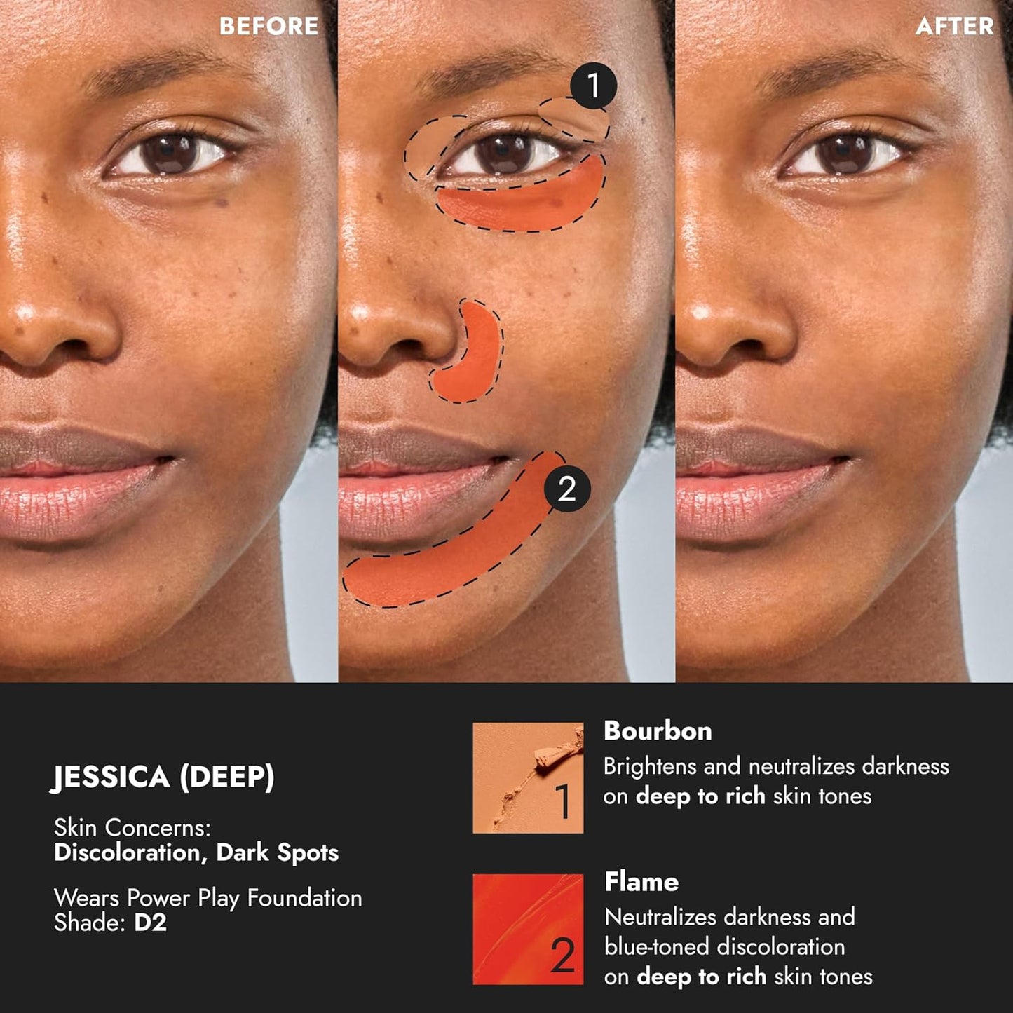 Cover FX Correct Stick Peach Color Corrector Concealer - Bourbon: Neutralize Darkness & Discoloration (Deep to Rich Skin Tones) - Creamy Lightweight Full Coverage