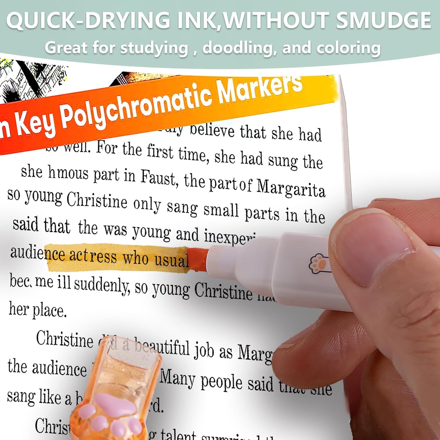 Double-headed Highlighter Markers, 6Pcs of 12 Flat Heads, Cute Light Color Eye Protection Highlighters, Bright and Vintage Markers for School Office Supplies