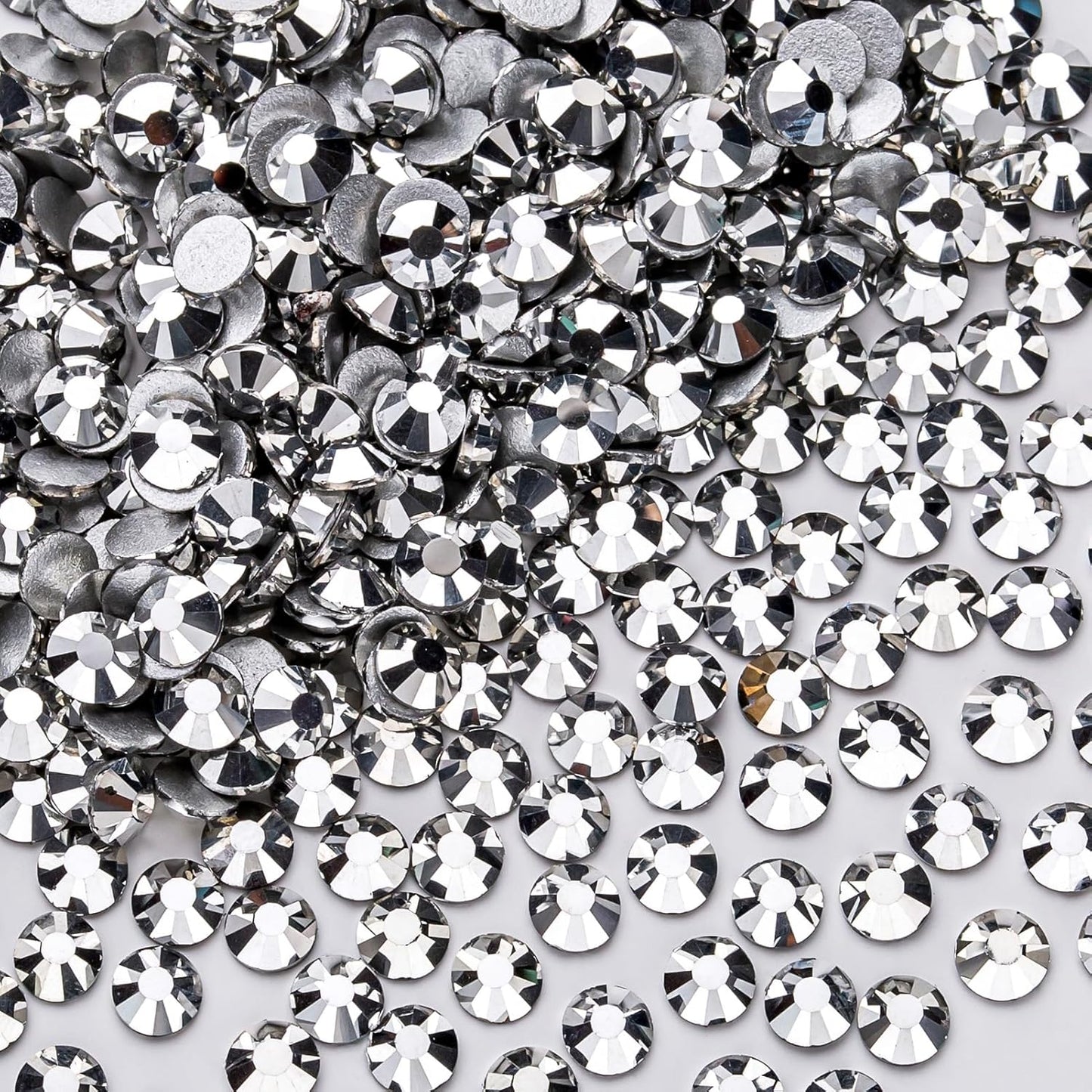 1440Pcs Silver Crystal Rhinestones,Glass Flatback Rhinestones Gemstones for Nail Face Makeup Art Crafts Clothes Decoration -(SS20,4.8mm,Silver)