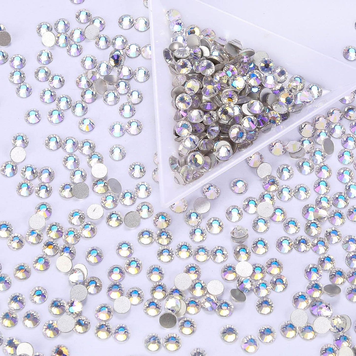1440Pcs Moonlight Crystal Rhinestones,Glass Flatback Rhinestones Gemstones Small for Nail Face Makeup Art Crafts Clothes Decoration -(SS10,2.8mm,Moonlight)