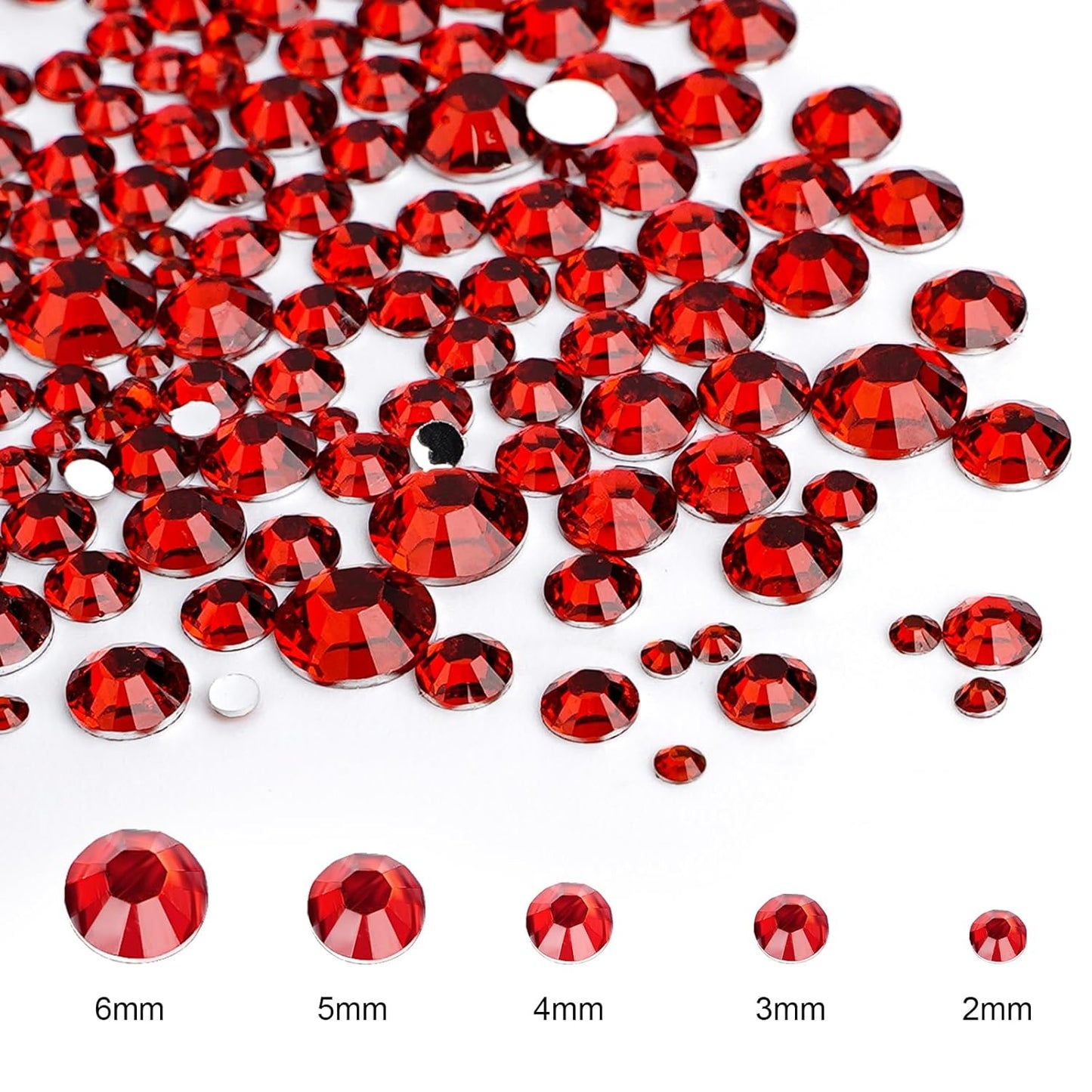 Canvalite 25000PCS Resin Jelly Rhinestones for Crafting,Red Flatback Gems, Bedazzling Crystal with 5Pcs 2.5g B7000 Jewelry Glue and Tweezers and Dotting Pen for DIY Crafts Clothing Shoes Nail Art