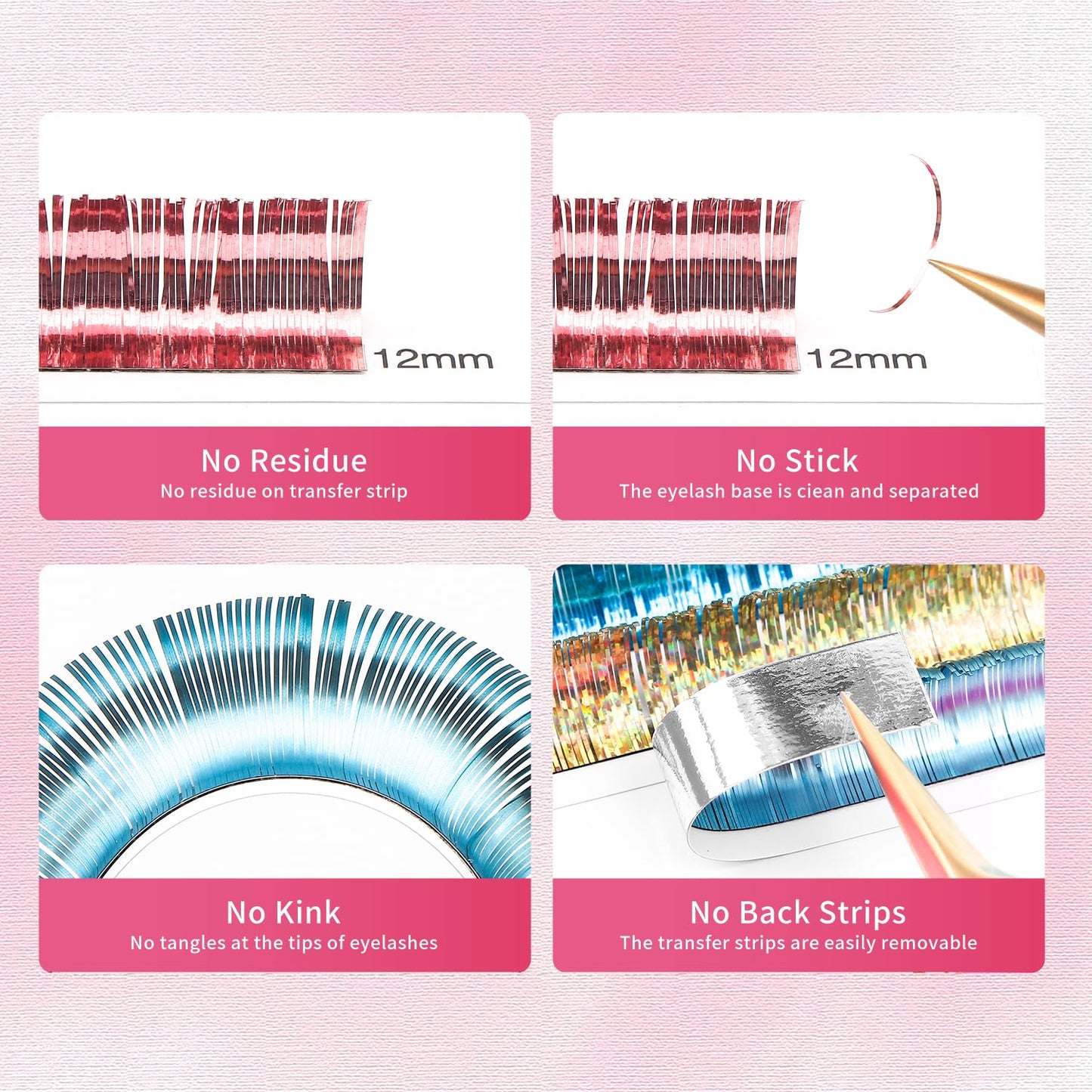 Glitter Spike Tinsel Eyelash Extensions 0.07 Colored Lashes Extension D Curl Lashes 14mm Lash Extensions Soft False Eyelashes Volume Lashes 12 Rows Professional Use(Glitter,0.07-D,14mm)